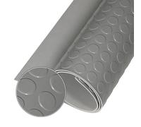Pavimento PVC Antiscivolo per Garage e Officina - Copripavimento bollato in Rotolo 1mtx20mt, Tappeto Protettivo Industriale per Magazzino, Auto e Fai da Te GRIGIO CHIARO