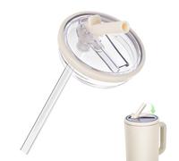 Pavlleen 2 coperchi di ricambio per bicchieri da 40 oz, riutilizzabili a prova di perdite e antipolvere, con cannucce, coperchio di ricambio per Stanley Cup (bianco)