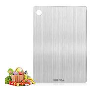 Pavlleen Tagliere in acciaio inox, Tagliere in Titanio per Cucina, Igiene e Durata Tagliere, per tagliare carne, pane, verdura, frutta (30 x 20 cm)