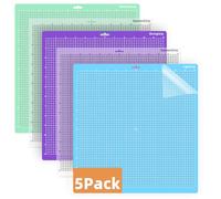 Pavlleen Tappetino da Taglio per Cricut Maker 3/Maker/Explore 3/Air 2/Air/One, 5 Pezzi 30.5 x 30.5cm, StandardGrip, LightGrip, StrongGrip, Tappetino Accessori di Ricambio per Cricut