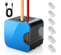 Pavlleen Temperamatite elettrico, batteria e USB due modalità, doppio foro