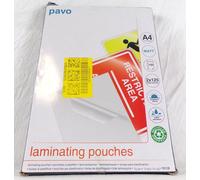 Pavo - Pouches per plasficatrici A4, 2x125mic, 100 pezzi, Opaco