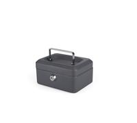 PAVO 8011827 Premium 6-Inch Metal Cash Box with 2 Keys and Removable Change Tray