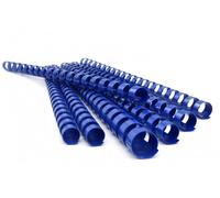 Pavo - Anelli plastici per rilegatrici A4 8mm, 21 anelli,fino a 21-40 fogli, Conf. 100, colore : Blu