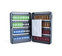 Pavo Premium Armadietto per Chiavi, con 80 Gancetti, Grigio Scuro