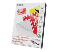 Pavo - Autoadesivo Foglio di Laminazione A4 75/80 mic, 100 Pezzi - Lucido