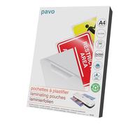 Pavo - Buste per Plastificazione, 2 x 250 Micron, Formato A4, lucido, Confezione da 50, 8007219