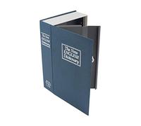 Pavo - Cassaforte a forma di libro 23.5 x 15.5 x 5.5 cm, Nero/Blu, 8032105