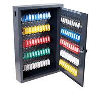 Pavo Deluxe Armadietto per Chiavi, con 100 Gancetti, Grigio Scuro