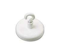 Pavo - Gancio magnetico al neodimio, diametro 25 mm, 3 pz, colore: Bianco
