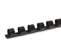 Pavo plastici, 12 mm, Confezione da 100 pezzi, 61 - 90 fogli, nero - NUOVO