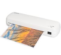 Pavo - Plastificatrice A4, max. 250mic (2x125mic), bianca + set di 10 fogli di laminazione