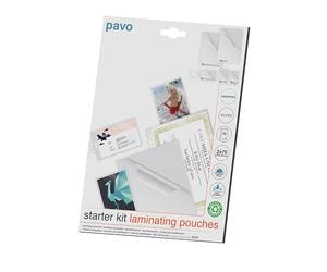 Pavo - Pouches per plastificazione 55 pezzi, varie dimensioni, kit iniziale, 2 x 75 micron, lucida