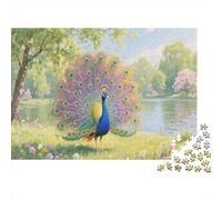 Pavo Real Puzzle 1000 Pezzi Puzzle Per Adulti Rural Scenery Puzzle Difficile Sfida Rilassamento E Intelligence Regalo Per Amore E Amico 1000pcs (75x50cm)