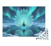 Pavo Real Puzzle 1000 Pezzi Puzzle Per Adulti The King of The Birds Puzzle In Legno Rilassamento E Intelligence Decorazione Della Famiglia 1000pcs (75x50cm)