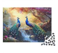 Pavo real salvaje Rompecabezas 1000 Piezas Con Colores Vibrantes Puzzle Terapia De Arte Para Pasatiempos En Casa Como Cita En Casa 38x26cm/1000pcs