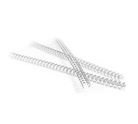Pavo - Spirale per rilegatura metallo, formato A4, 14.3 mm, divisione 3:1, 100 pezzi, 101-125 fogli, argento