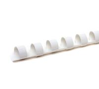 Pavo - Spirali per Rilegatura 6mm, 21 anelli,1-20 fogli, Confezione da 100 Pezzi, colore : bianco