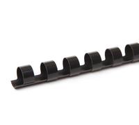 Pavo - Spirali per Rilegatura A4 12mm, 21 anelli,61-90 fogli, Confezione da 100 Pezzi, colore : Nero