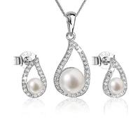 PAVONA Collana di perle da donna d'acqua dolce AAA 7 mm argento 925 con rodio fatto a mano Europa originale 29027.1