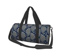 Pavone Art Déco in oro blu, Borsone da viaggio di grande capacità Borsa rotonda Borsa da viaggio sportiva Borsa da viaggio Borsa da fitness