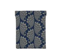 Pavone Art Déco in oro blu, Spremere il portafoglio superiore da donna Borsa portaoggetti Piccola portamonete Portamonete