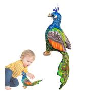 Pavone Blu in Peluche Pavone Peluche Abbraccio Pavone Blu Animale Peluche | Cuscino da coccolare morbido per compagni di gioco, ragazzi e ragazze, Accessori da racconto per divano, letto,