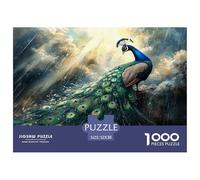 Pavone che apre la coda Puzzle Per Adulti |Pioggia e sole tra le nuvole| 52x38cm/1000pcs Puzzle Giochi Educativi,decorazioni Per La Casa