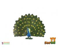 Pavone crestato giocattolo di plastica 12cm