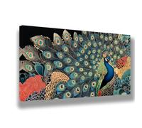Pavone Dipingere con i Numeri Adulti 40 x 100 cm Tela, Dipingere con i Numeri Animalse Motivo Design, Hobby Creativi Adulti Kit di Pittura Acrilica Fai-da-Te, Home Room Decor, Regalo Creativo, 863-W