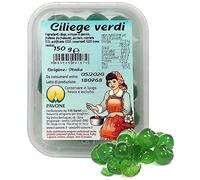 Pavone GR 150 Green Cocktail Cherries CILIEGINE Verdi Candite per Coppe Gelato Dolci E Long Drinks