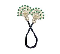Pavone Hair Chignon Maker, Creatori di chignon per capelli delle donne, Crystal Hair Twist Bun Display Pavone Elegante Hair Maker, Ali