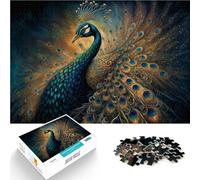 Pavone Puzzle da 1000 pezzi per adulti Giocattoli che creano dipendenza e sfidano l'intelligenza del cervello con pezzi completamente interconnessi di forma casuale 38x26cm