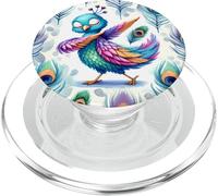 Pavone Tamponi Di Davanti Al Modello Di Piuma. Piume Colorate PopSockets PopGrip per MagSafe