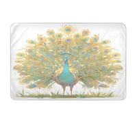 Pavone verde chiaro extra large riutilizzabile letto underpads impermeabile lavabile lenzuolo bagnante antiscivolo per incontinenza per bambini adulti animali domestici 132,1 cm L x 86,4 cm W