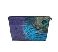 Pavone viola e verde acqua, Borsa da toilette Borsa per trucco Borsa per cosmetici Borsa da toilette da viaggio portatile