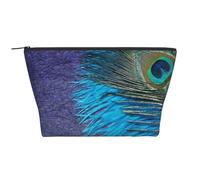 Pavone viola e verde acqua, Borsa da toilette Borsa per trucco Borsa per cosmetici Borsa da toilette da viaggio portatile