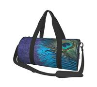 Pavone viola e verde acqua, Borsone da viaggio di grande capacità Borsa rotonda Borsa da viaggio sportiva Borsa da viaggio Borsa da fitness
