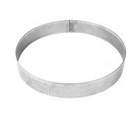 PAVONI Italia Fascia per Torte MICROFORATA Tonda 23CM H3,5CM Acciaio Inox Art XF2335 1PZ Singolo