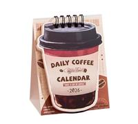Pavsicgn Calendario Da Tavolo Per L'Anno 2026,Decorazione e Programmazione con il Tema del Caffè | Organizer Mensile da Tavolo 2026 con Design Moderno | Ideale per Uomo Donna Bambini