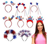 Pavsicgn Canda del Giorno 'Indipendenza, fascia del 4 luglio | Fascia patriottica blu bianca rossa,Accessori per la Giornata 'indipendenza del Memorial Day per donne per uomini, a festa patriottica