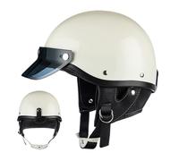 Pavsicgn Half Shell Helmet, Half Elmet motociclistico - Casco motociclistico leggero - Comodo elegante mezzo cappuccio protettivo per l'da gare di neve scooter