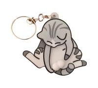 Pavsicgn Mischief Cat Interactive Keychain, Funny Wiggling Cat Keychain With Rotating Cats Eggs,Fun Keychains For Bags