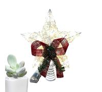 Pavsicgn Stella Per Albero Di Natale Con Luci - Decorazioni Festive Stagionali Per La Cima Delle Feste | Ornamento Stella Brillante per Natale Decorazione Cima Albero,Per Capodanno Interni Casa Camera