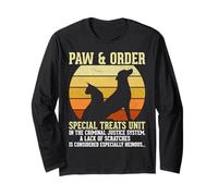 Paw And Order Special Feline Unit Pets Training Animal Lover Maglia a Manica