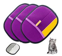 Paw Beam Pet Fur Remover,Electrostatic Pet Hair Remover Glove, Reusable Magic Brush Pet Hair Remover, Pet Hair Removal Glove For Cats & Dogs (Purple,3 pc)
