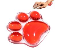 Paw Grape Cat Support Rest Cushion Clear | Morbido gel mouse poggiapolsi per computer, laptop, giochi, ufficio, scuola, casa, comodo supporto per le mani