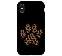 Paw Leopard Print Cool Dog Love Animal Stampa leopardata con ghepardo Custodia per iPhone X/XS