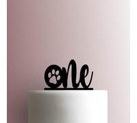 Paw One - Topper per torta in acrilico, larghezza 20 cm, colore: Rosso