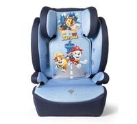 Paw Patrol Seggiolino auto per la sicurezza dei bambini con altezza da 100 a 150 cm con grafiche dei simpatici cagnolini Chase, Rubble e Marshall su fondo azzurro e blu